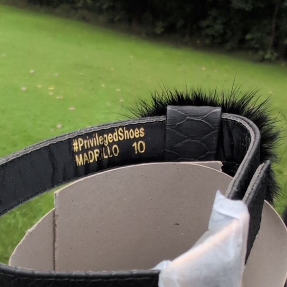 Privileged Black Fur Heels - Picture 4 of 10